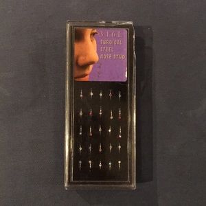 Surgical Steel Rhinestone Nose Rings